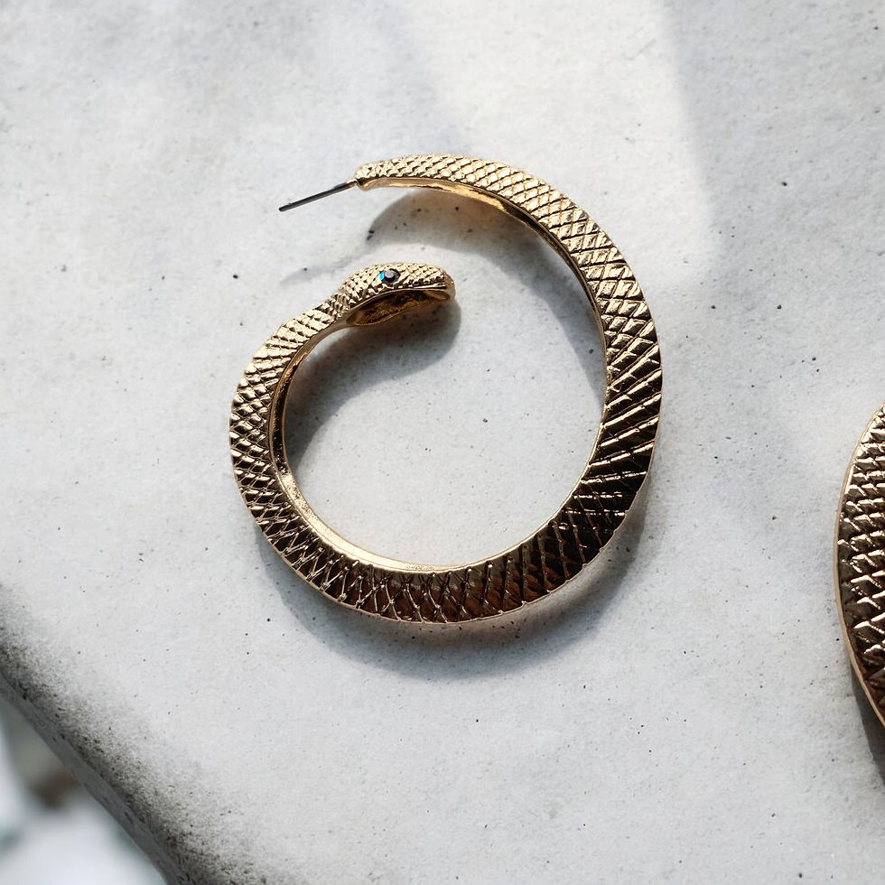 Miniaturbild: Snake hoop earrings