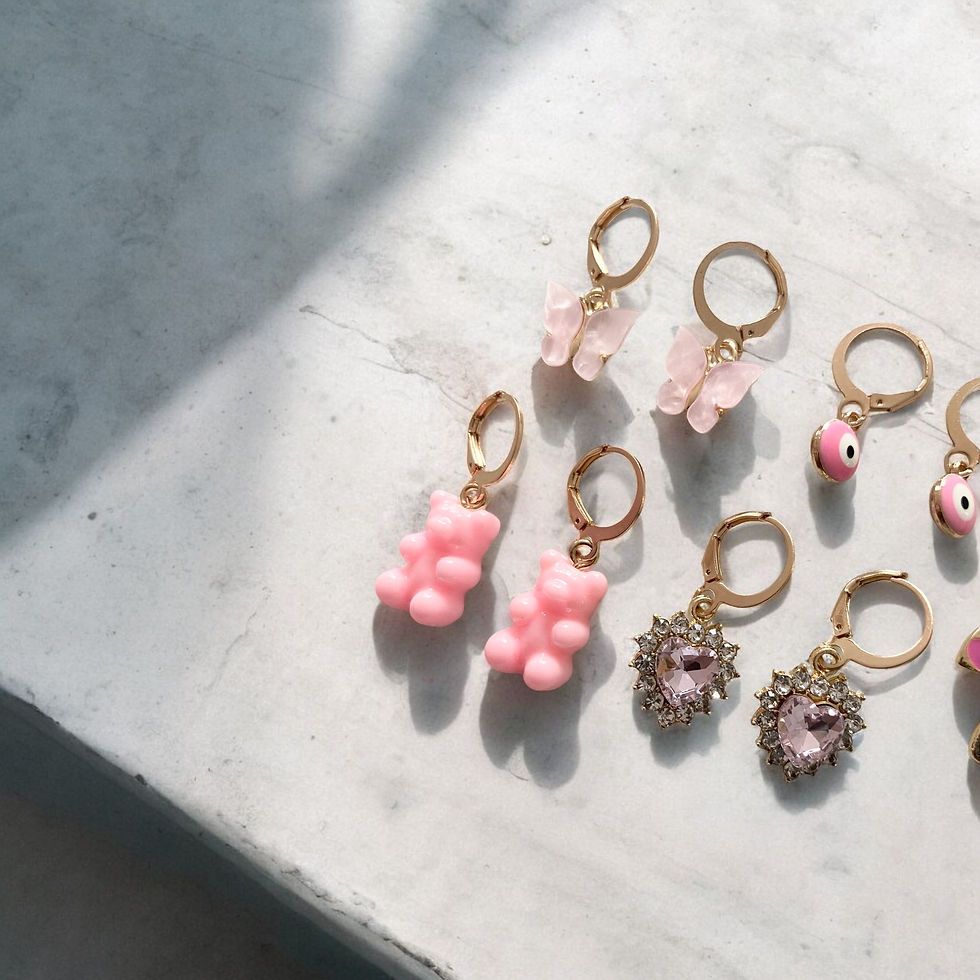 Miniaturbild: Huggie charm earrings