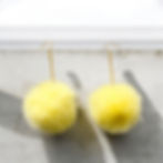 Pom Pom earrings yellow