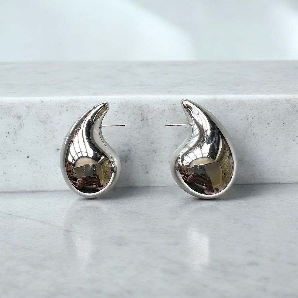 Miniatura: Extra large teardrop earrings