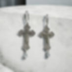 Cross hoop earrings