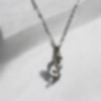Rose necklace silver