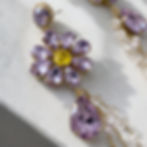 Miniatura: Jewel and bead flower earrings