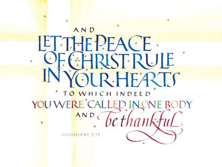 The Peace of Christ be with you