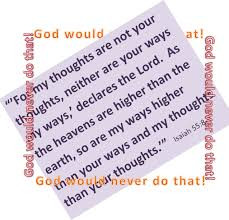 God does not color in the lines. John #57