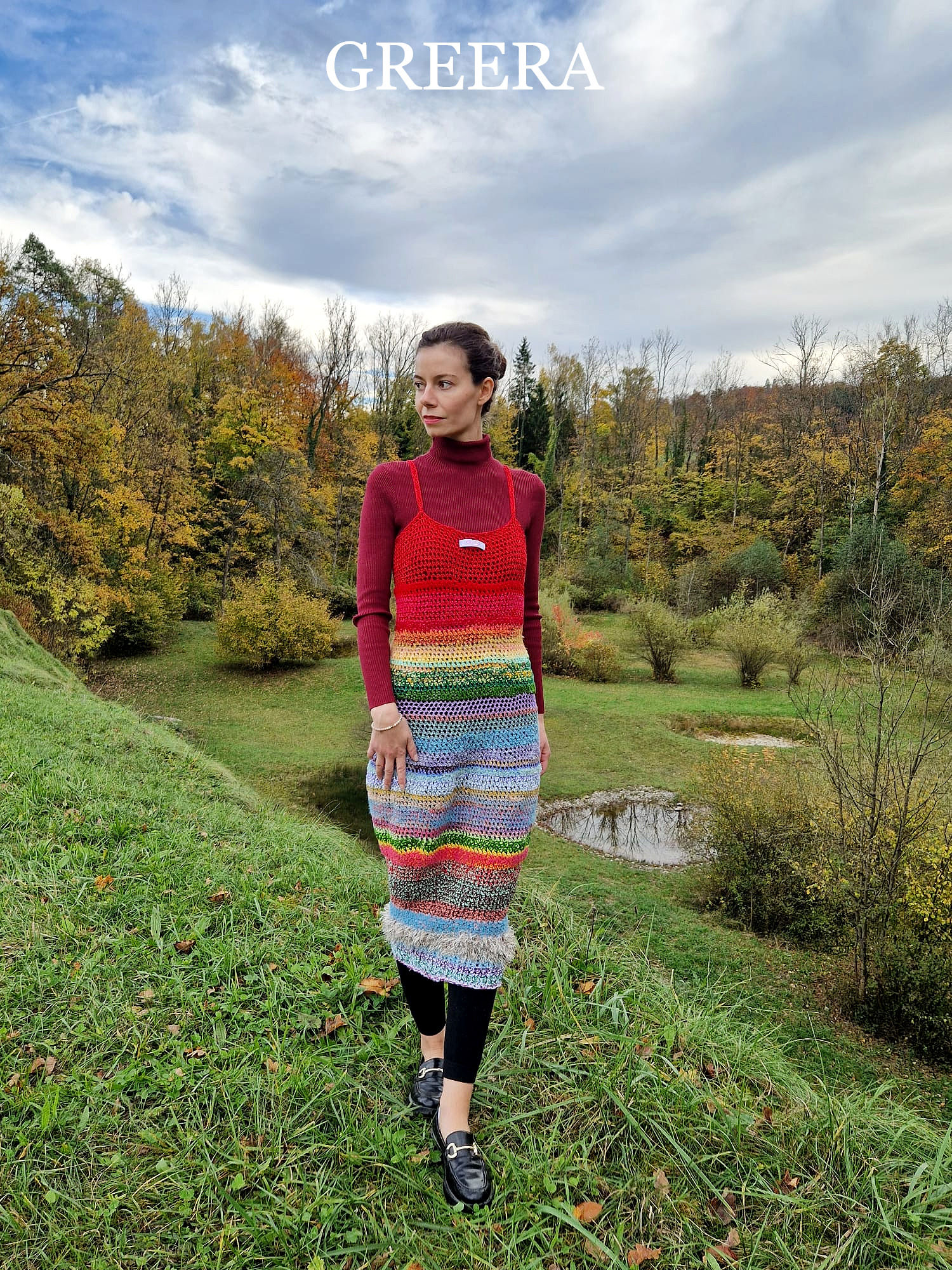 OWN DESIGN - HIGH SPIRITS OF LIFE  IN ART (4 seasons,made: Yarn scraps) 🌺☀️🍂❄️