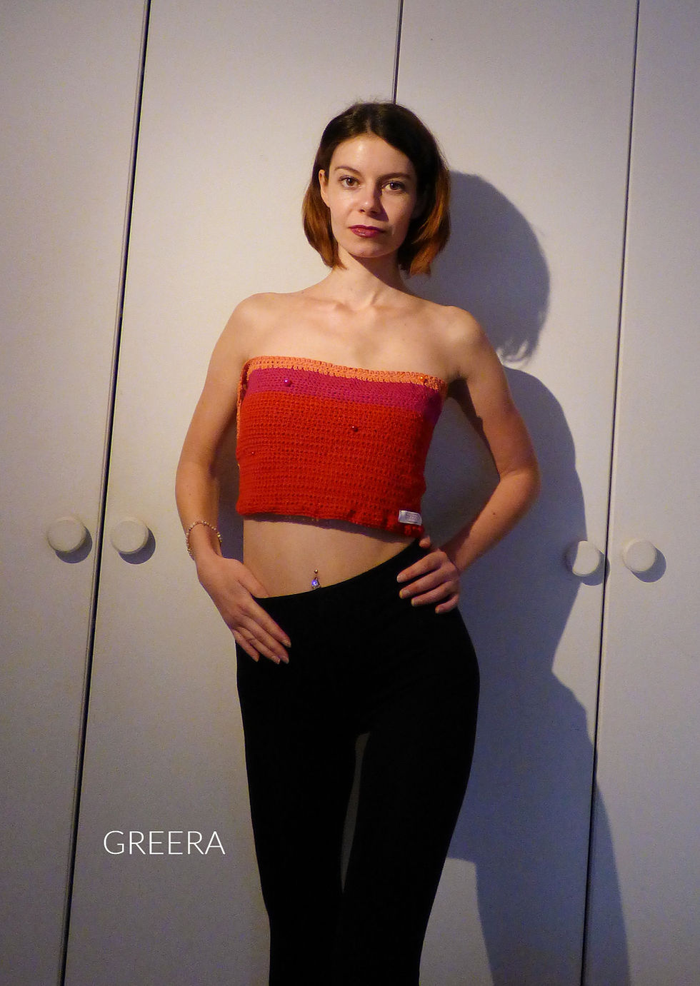 Top, top, Modetop, fashion top, summer top, Summertop, Oberteil, festival top, Top rot, top red, top orange, Top orange, bauchfrei, sexy top, sexy Oberteil