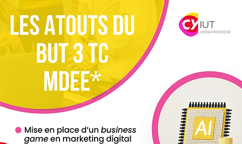 ffiche présentant les avantages et points forts du BUT 3 TC MDEE