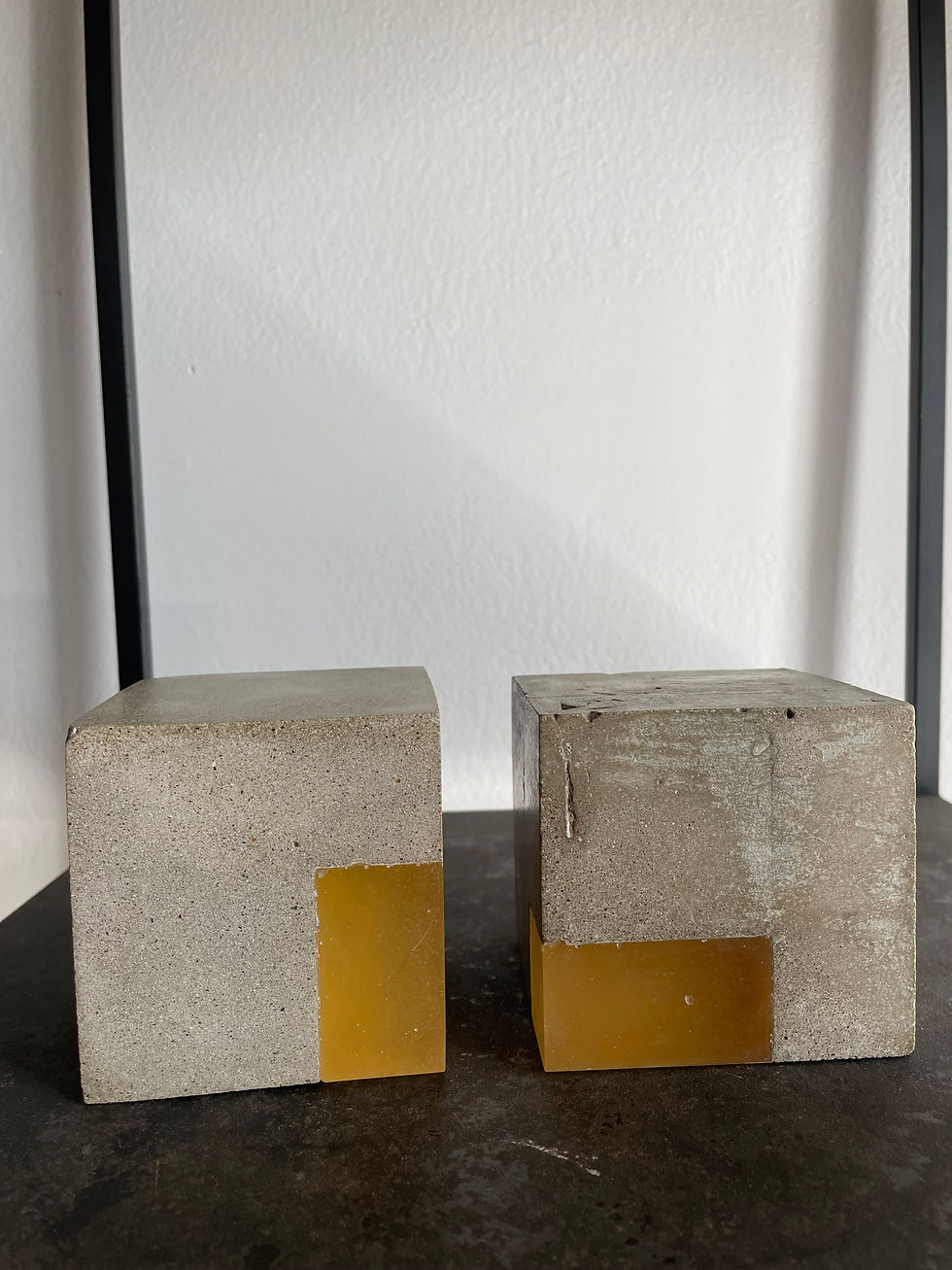 Thumbnail: Pair of Yellow Concrete Cubes