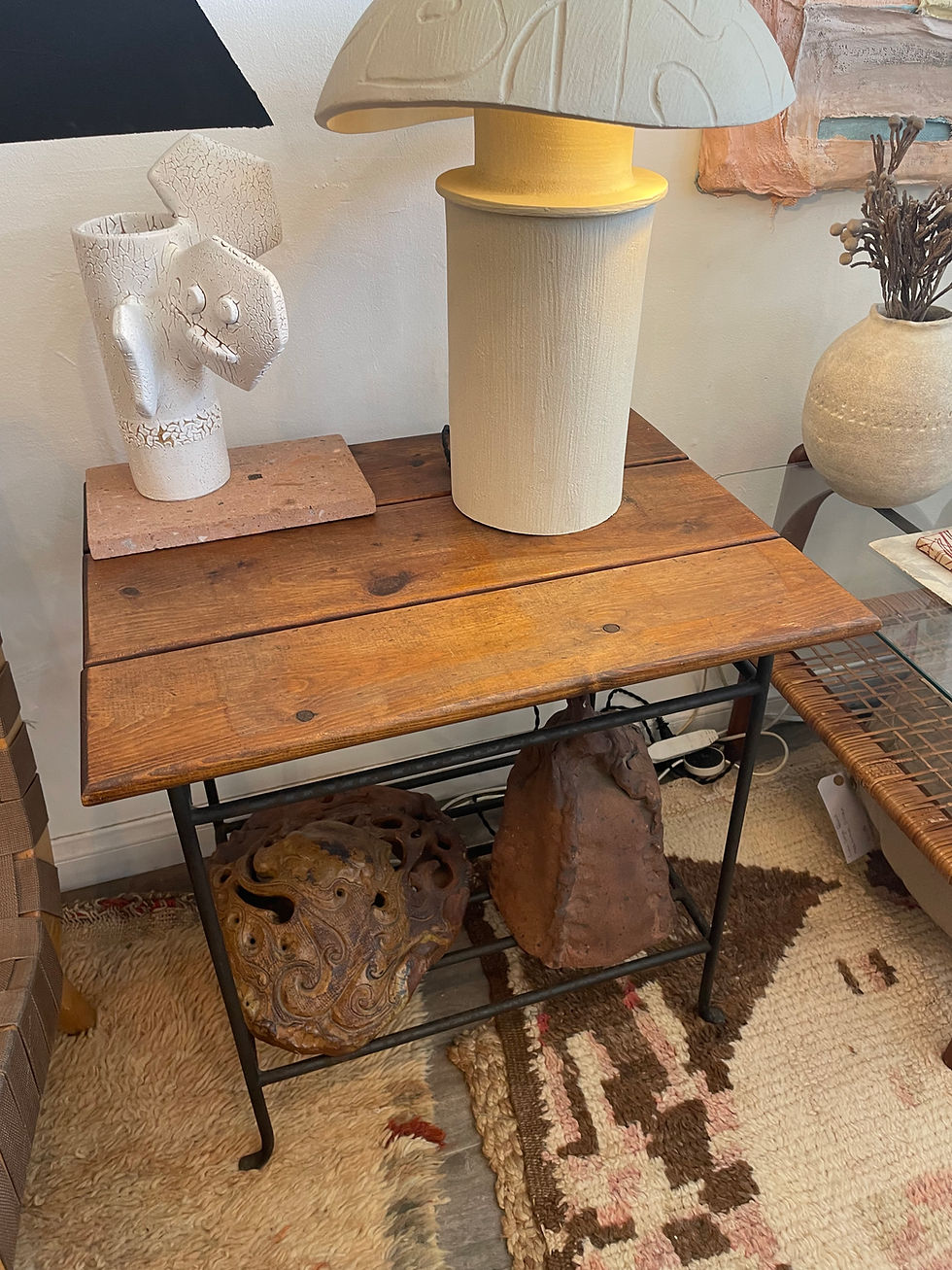 Thumbnail: Vintage Iron Table w/ Wood