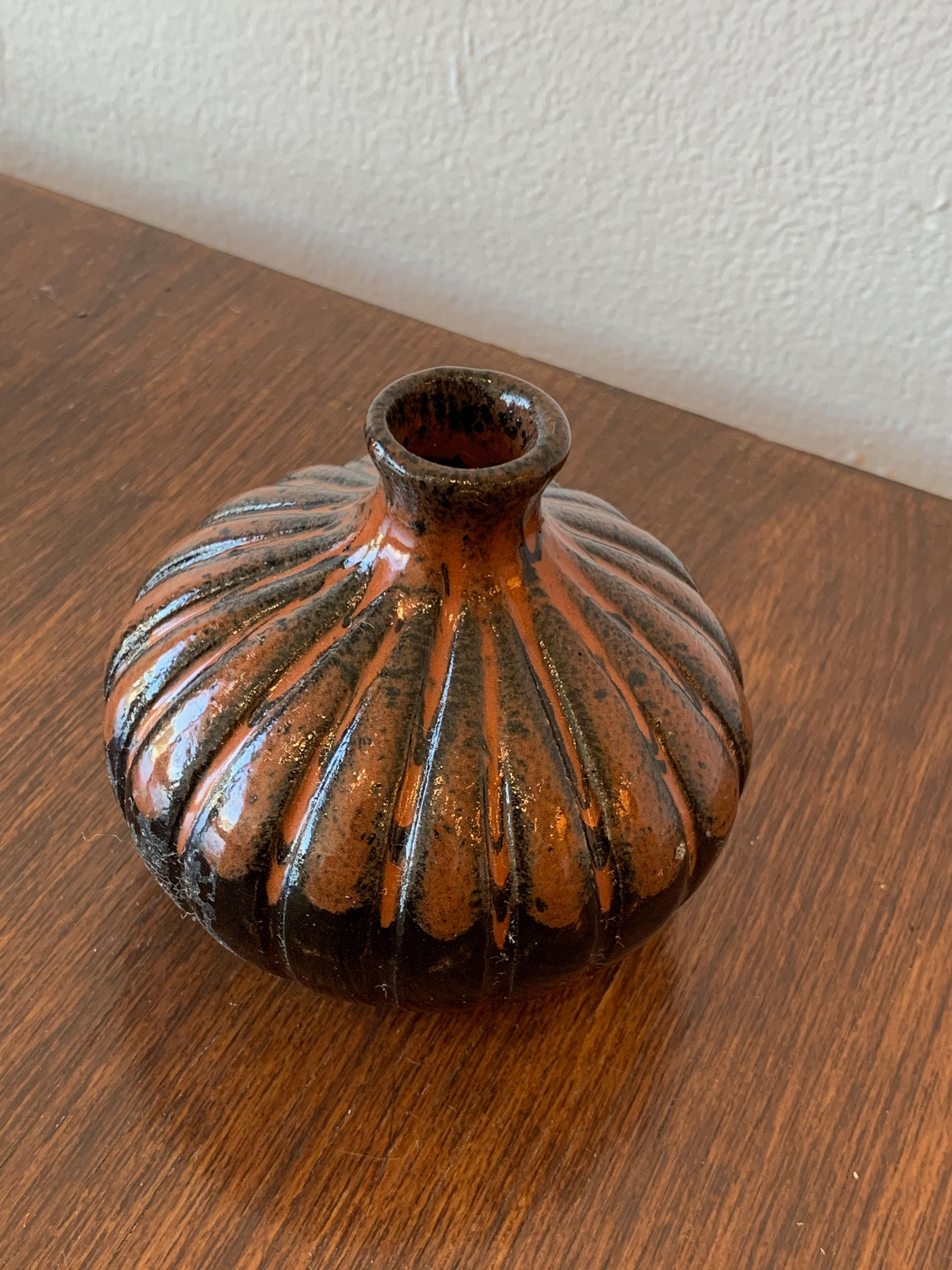 Rust & Black Bud Vase