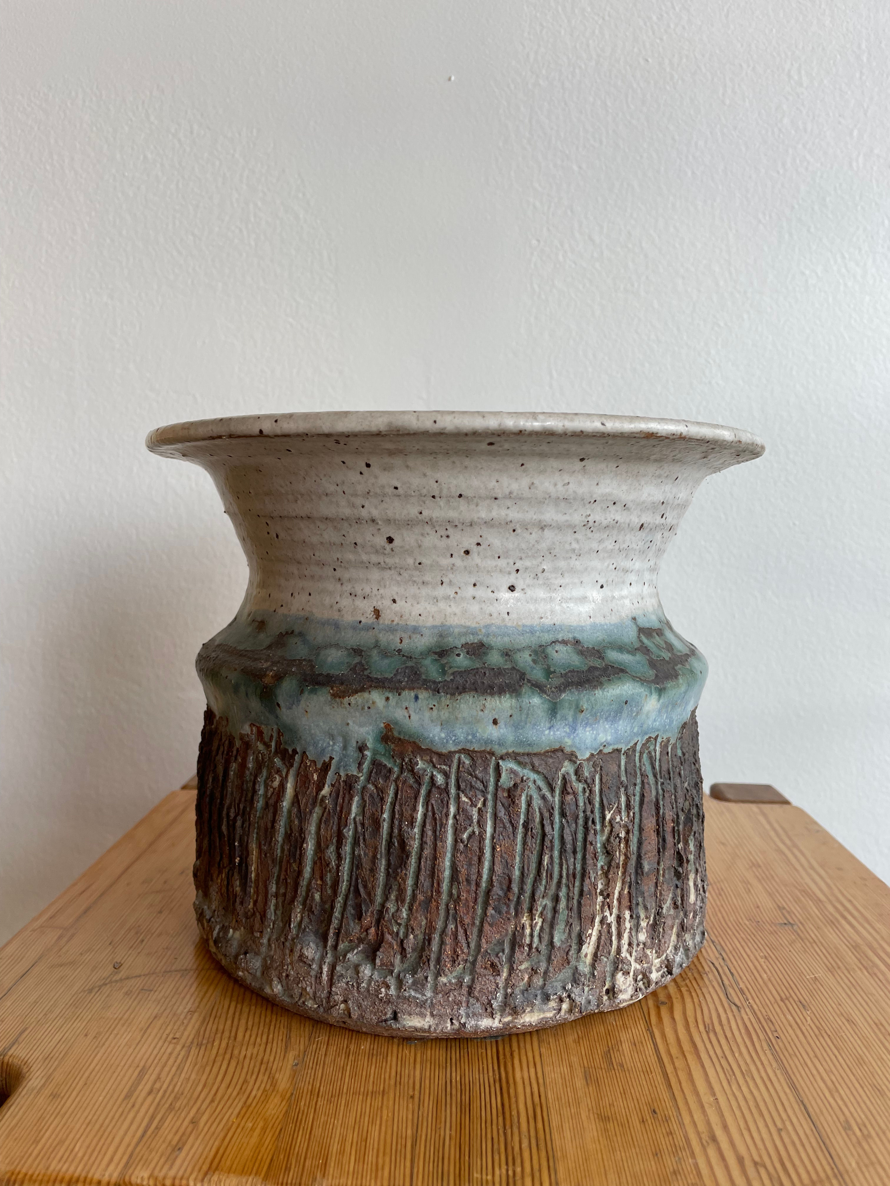 Vintage Ceramic Scratch Planter
