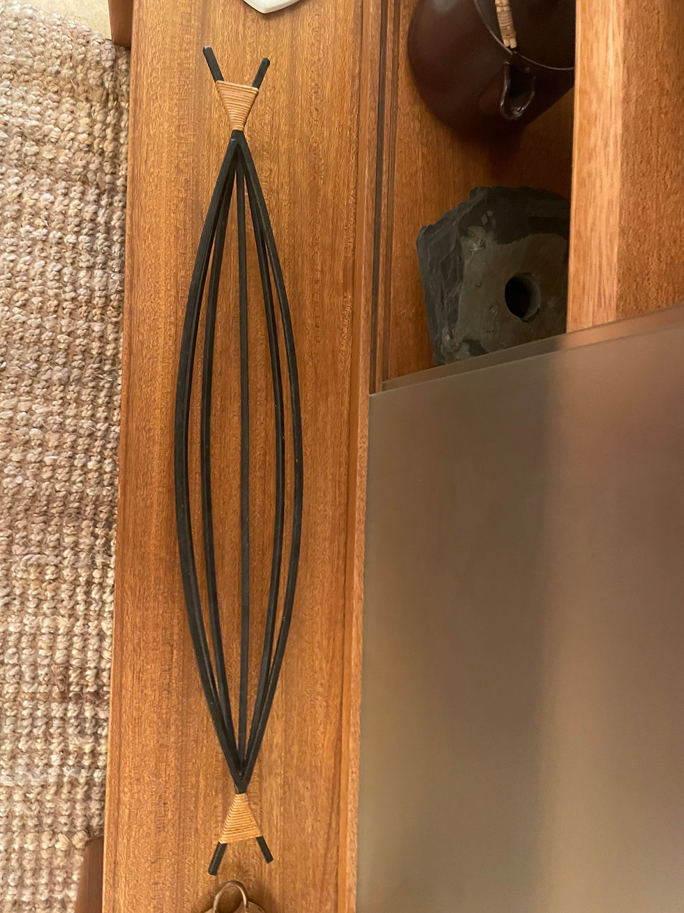 Thumbnail: Vintage Iron Long/ Rattan Tray