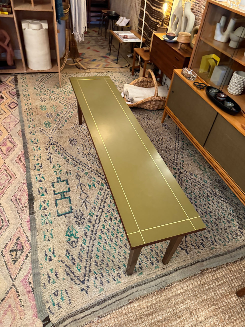 Thumbnail: Long MCM Olive Green Table