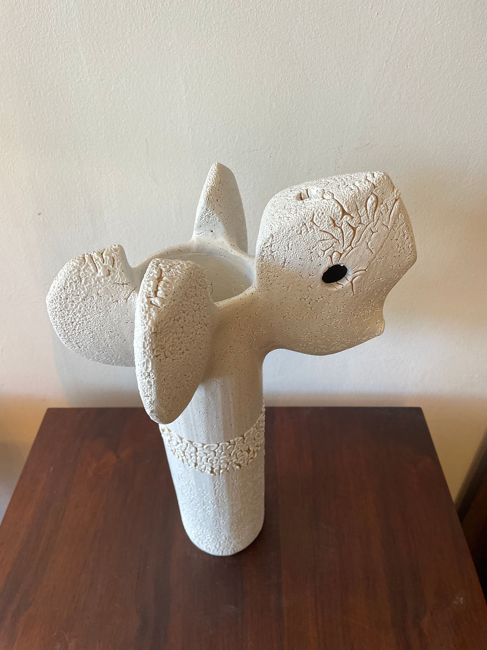 Thumbnail: Tall Crackle Abstract Vase 2 by Olivia Cognet