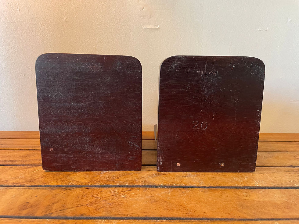 Thumbnail: MCM Wooden Abstract Bookends