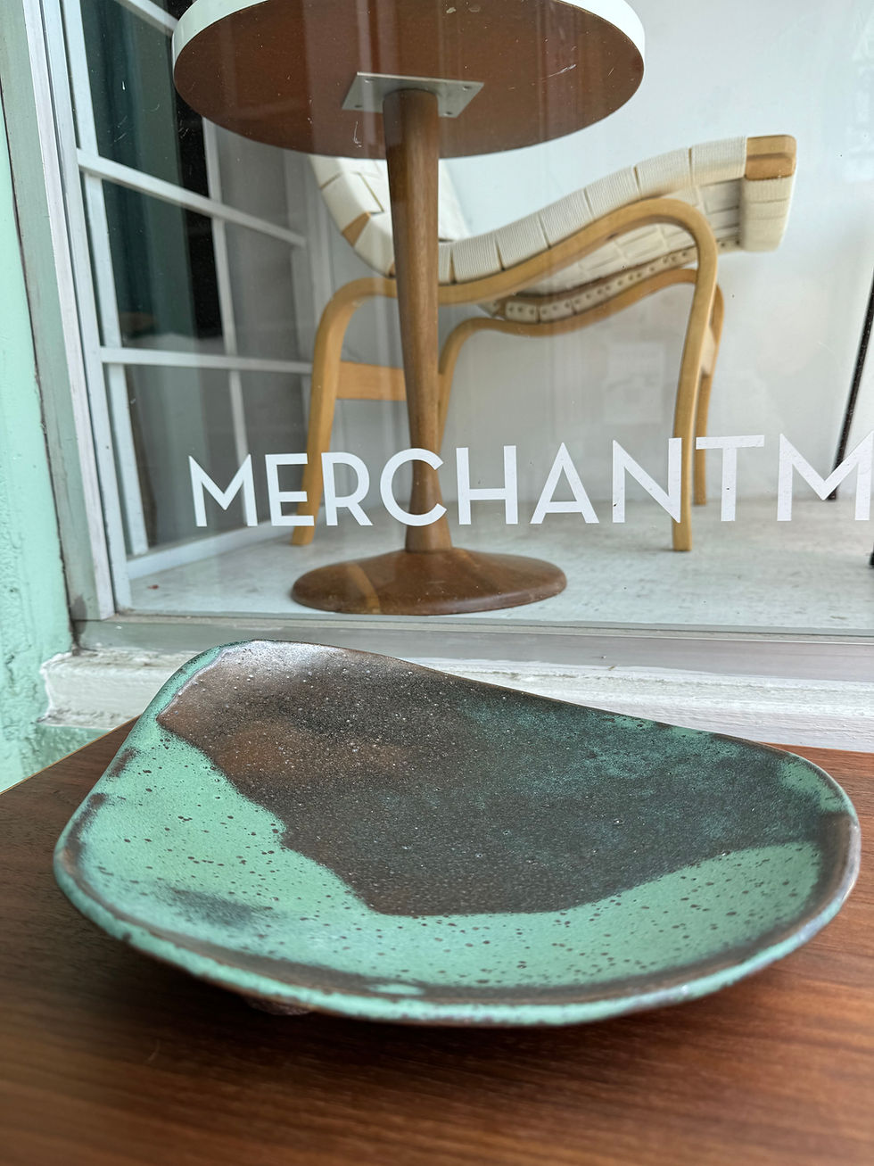 Thumbnail: Low Green/ Black Ceramic Dish