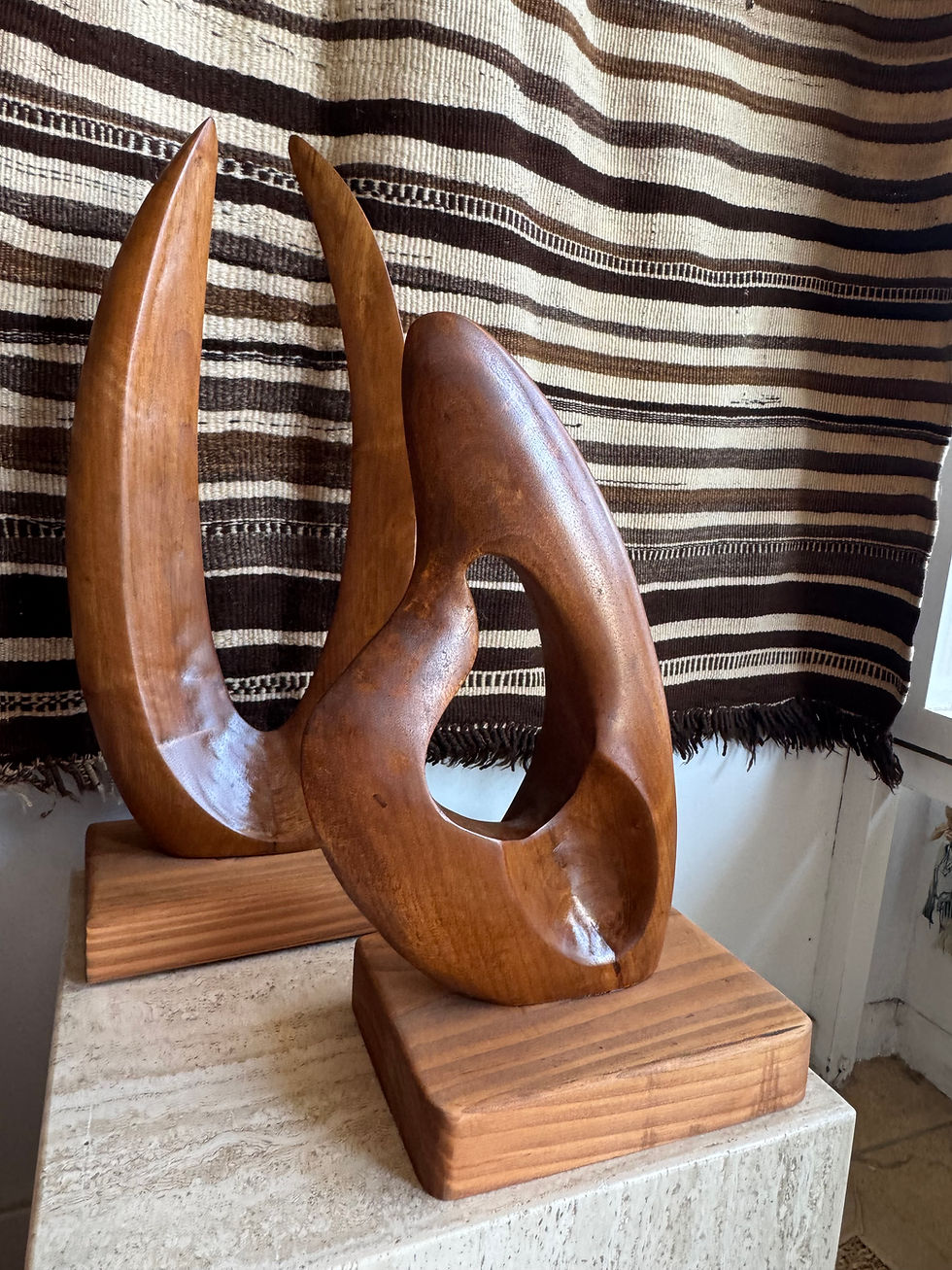 Thumbnail: MCM Wooden Abstract Sculpture