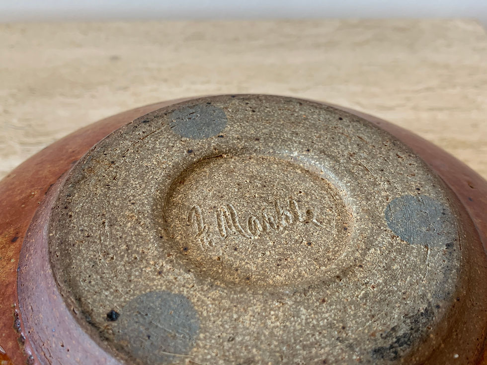 Thumbnail: Brown/ Red Ceramic Salad Bowl