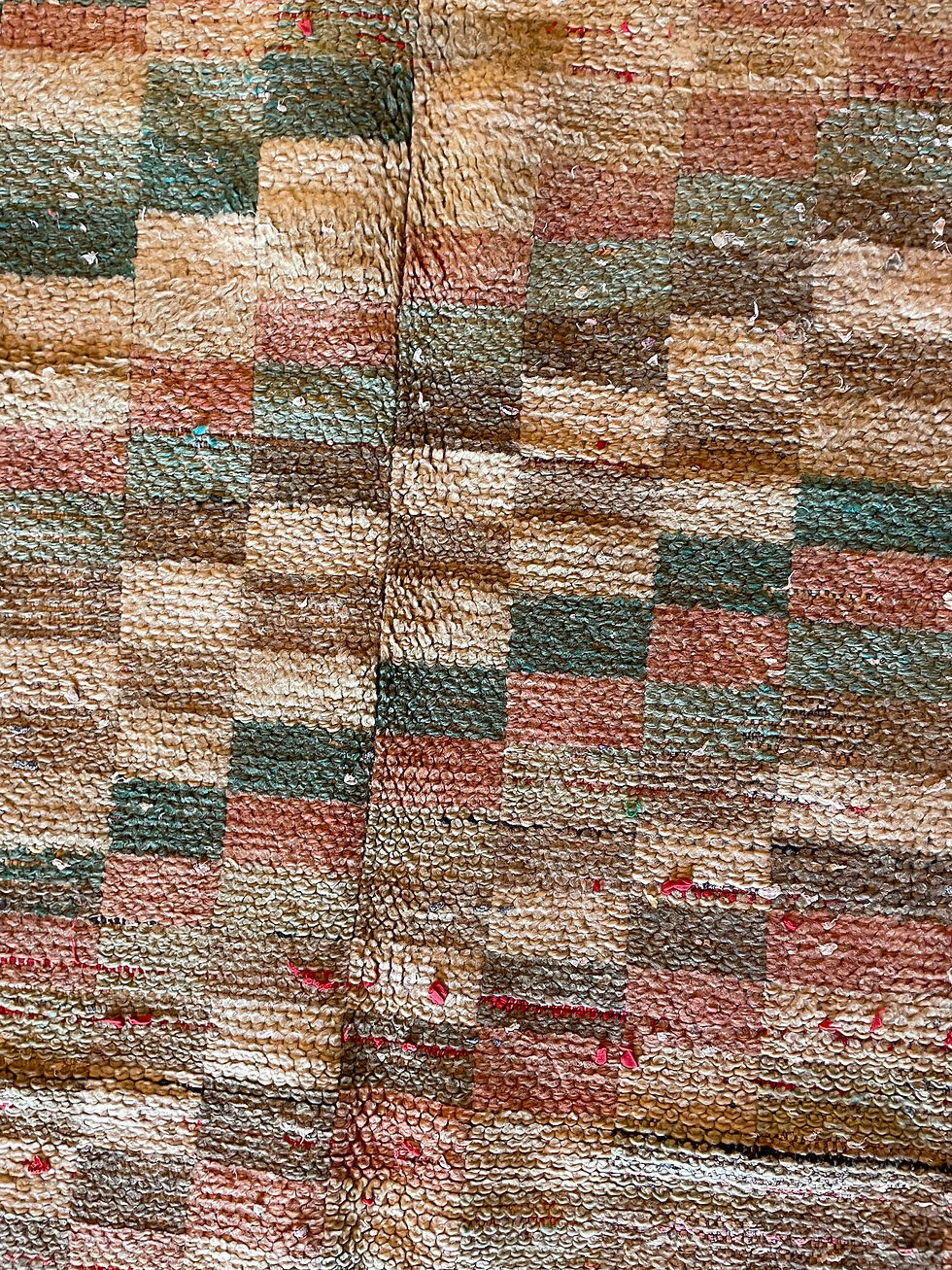 Thumbnail: Pink and Green Checkered Boujad Rug