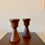 Thumbnail: hand carved wooden candlesticks