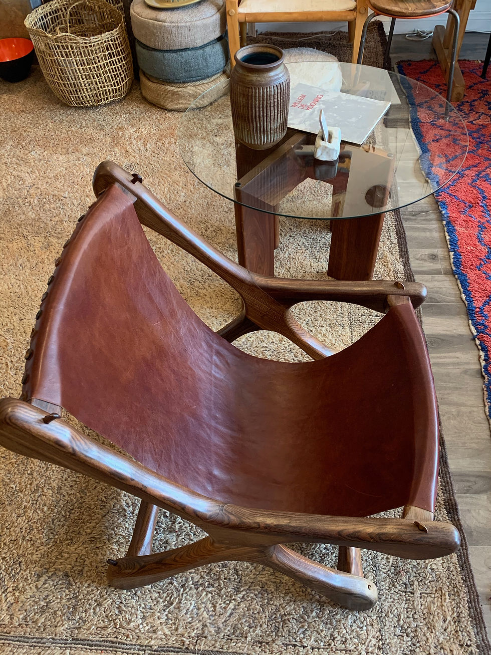 Thumbnail: Don Shoemaker Leather "Sloucher" Chair