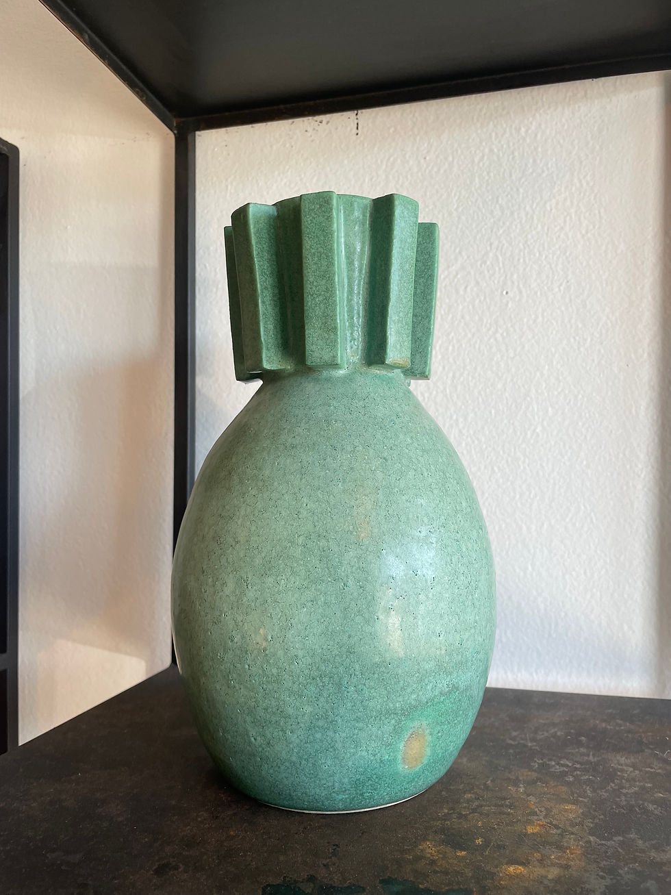 Thumbnail: Abstract Ceramic  Turquoise Vase by Salamat
