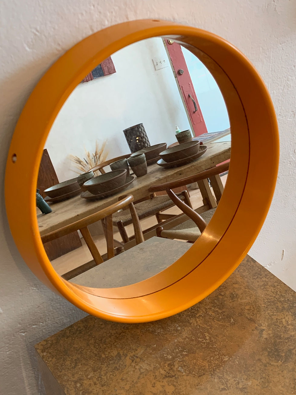 Thumbnail: Danish Orange Mid Century Mirror