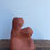 Thumbnail: Red Ceramic Abstract Candle Holder / Object