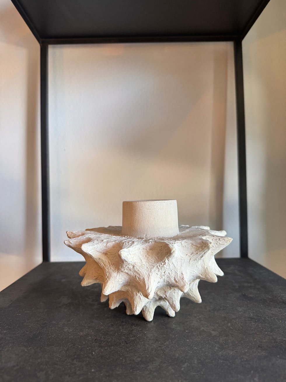 Thumbnail: Low White Spike Vase