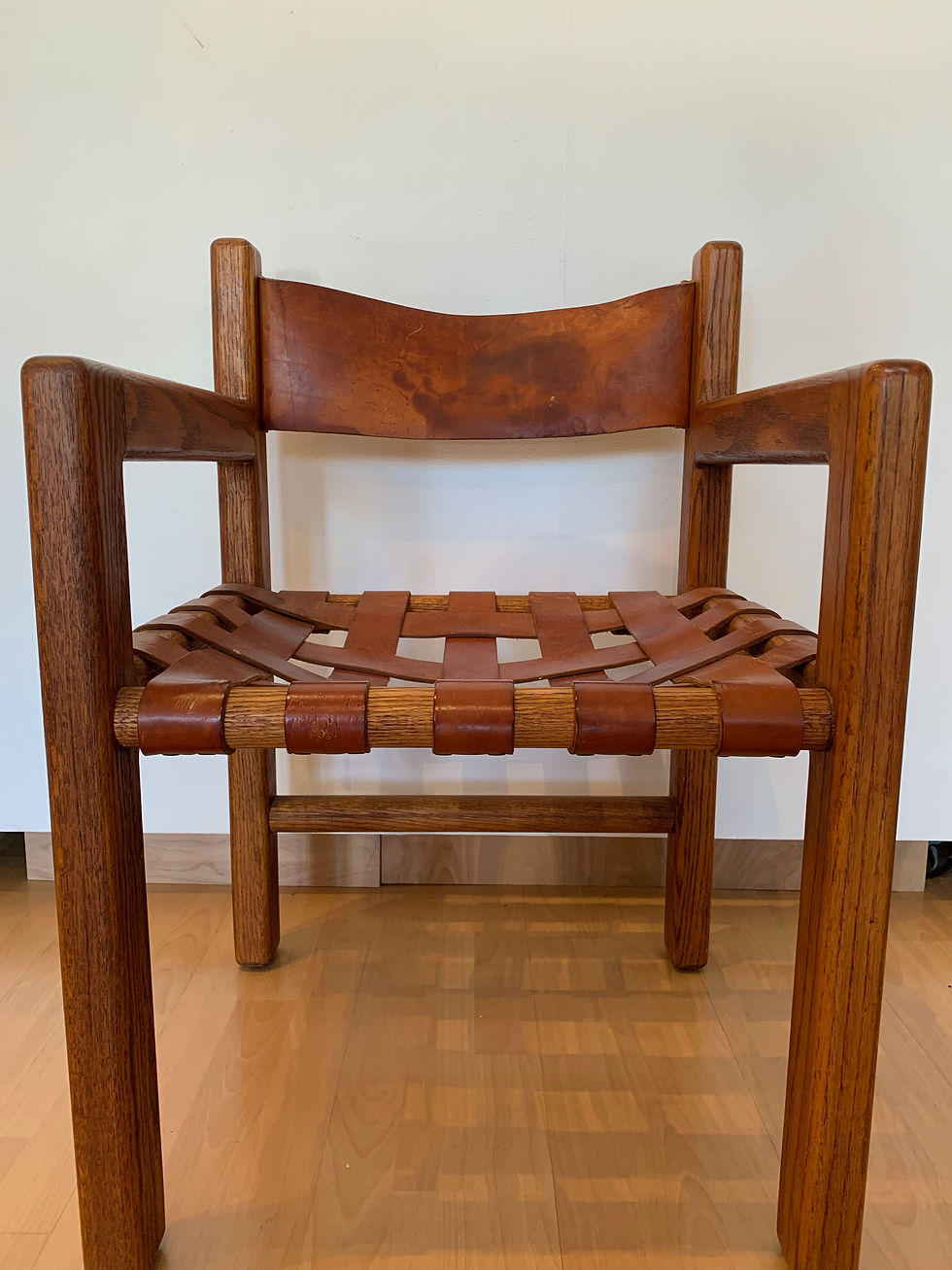 Thumbnail: Leather Wooden Dining Chair