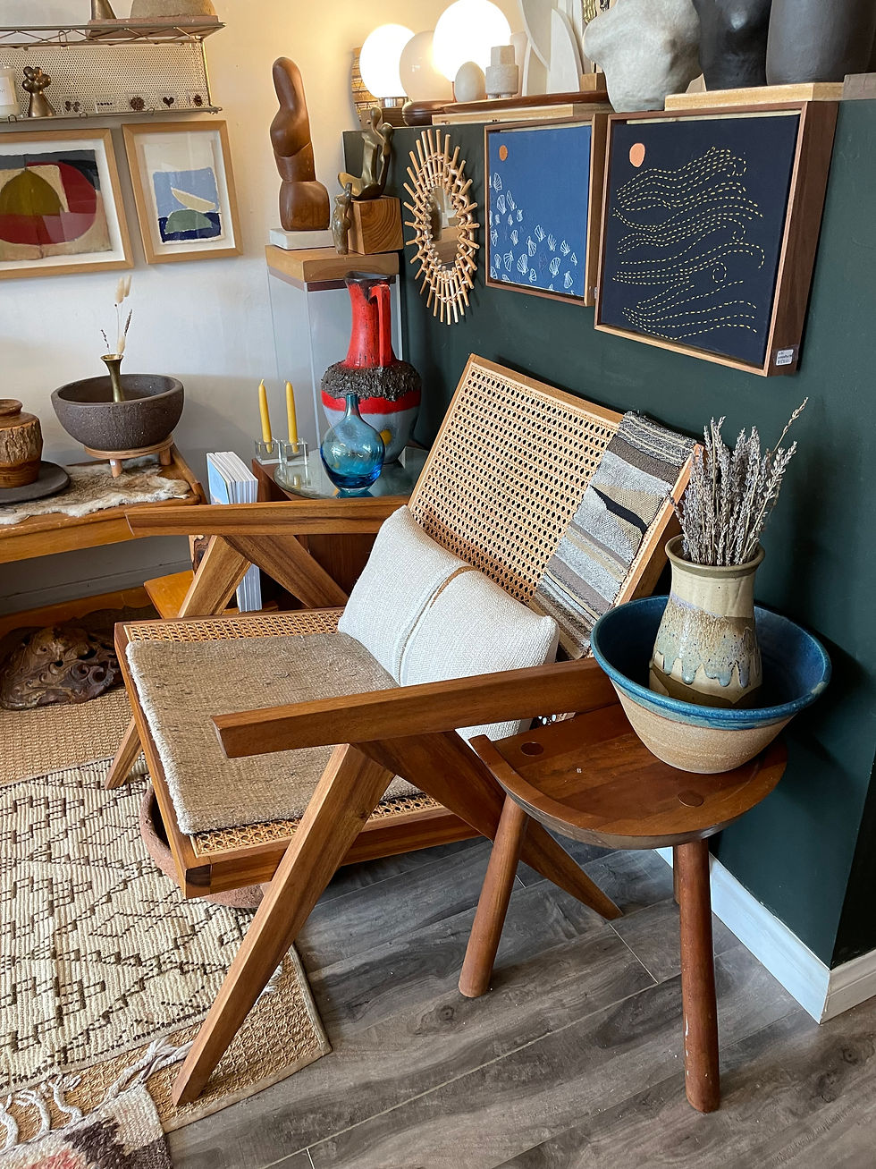 Thumbnail: Rattan/ Wooden Chair