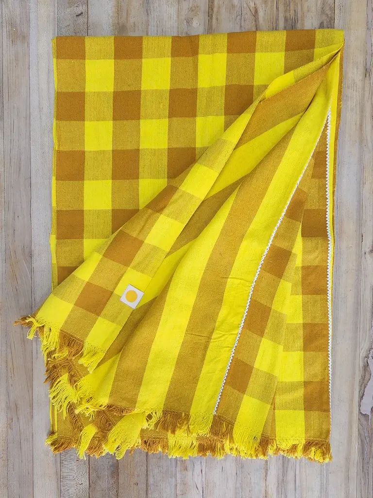 Thumbnail: Lemon & Mustard Gingham Tablecloth