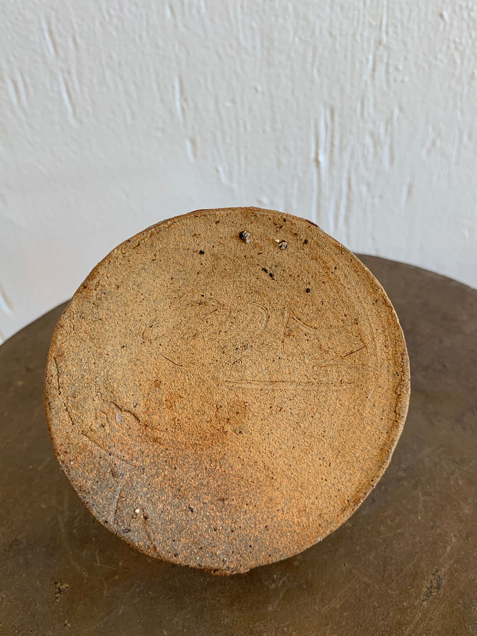 Thumbnail: vintage green ceramic bud vase