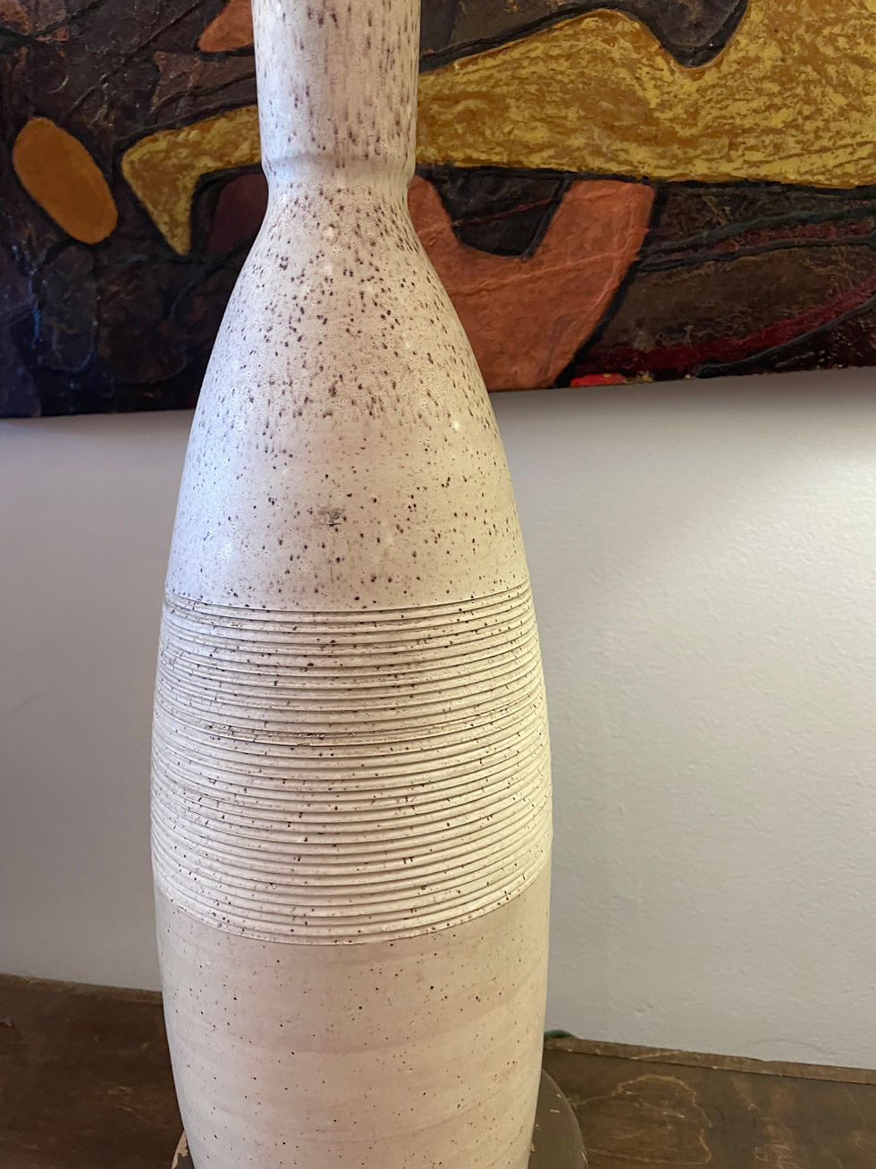 Thumbnail: Tall White Ceramic Vintage Lamp