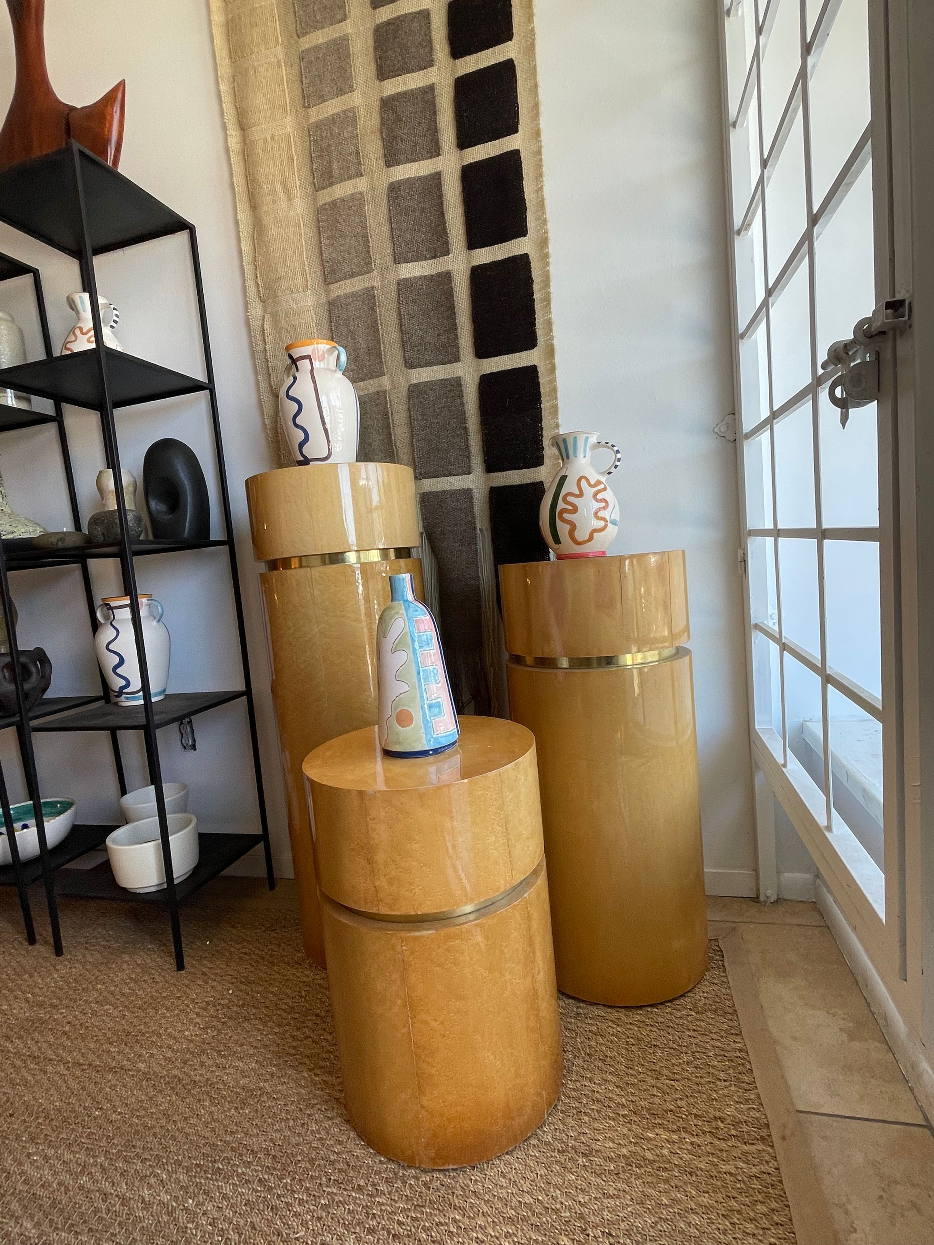 Set of 3 Vintage Pedestals