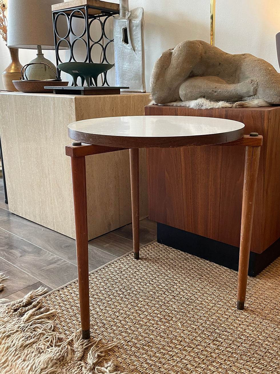 Thumbnail: White Mid Century Modern Side Table