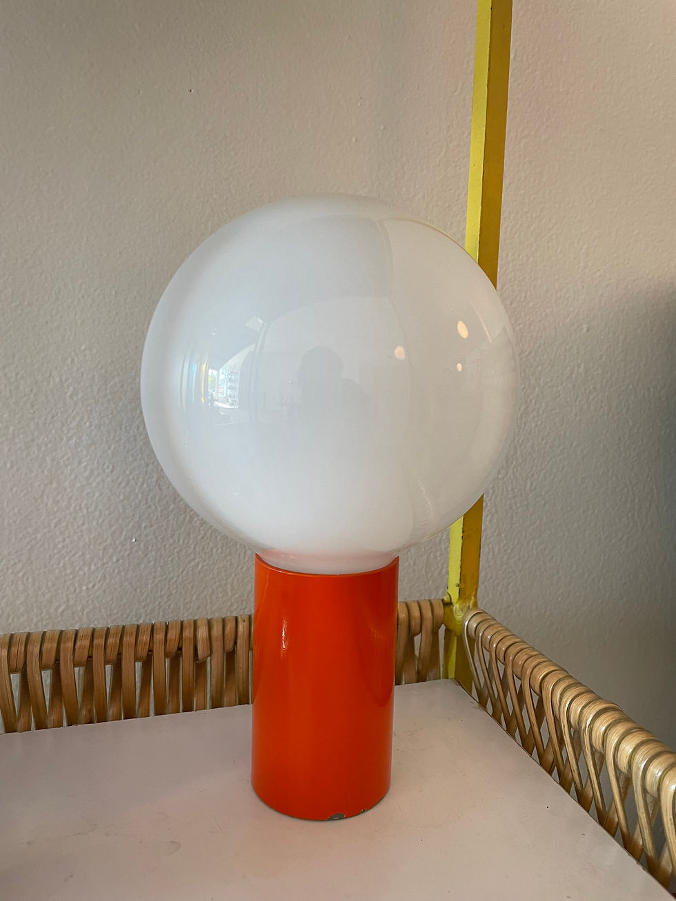 Thumbnail: 1960's Orange Globe Lamp