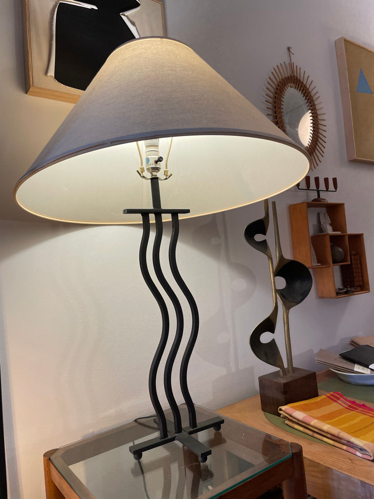 Thumbnail: Memphis Style Squiggle Iron Lamp