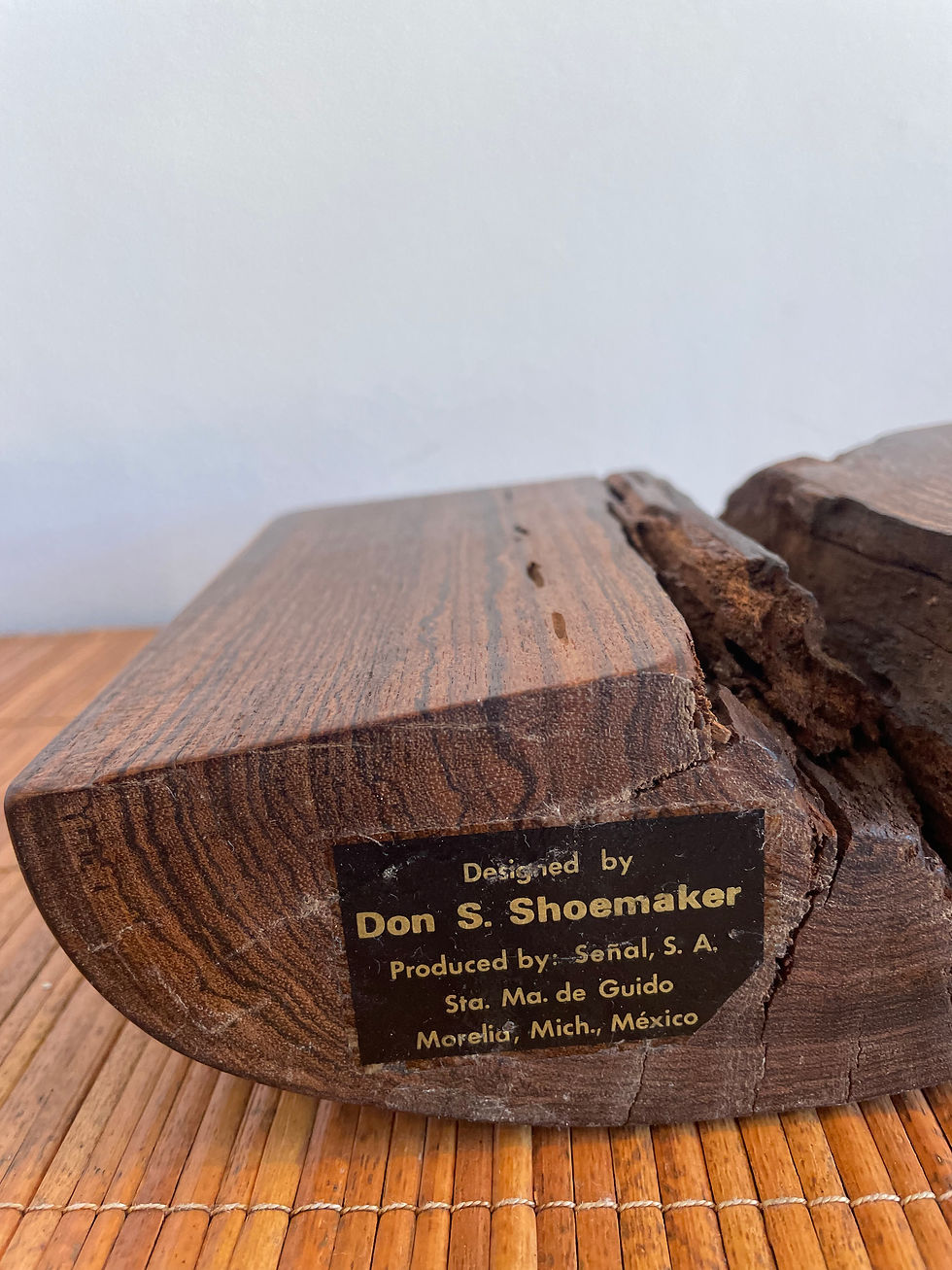 Thumbnail: 'Don Shoemaker' Wooden Bookends