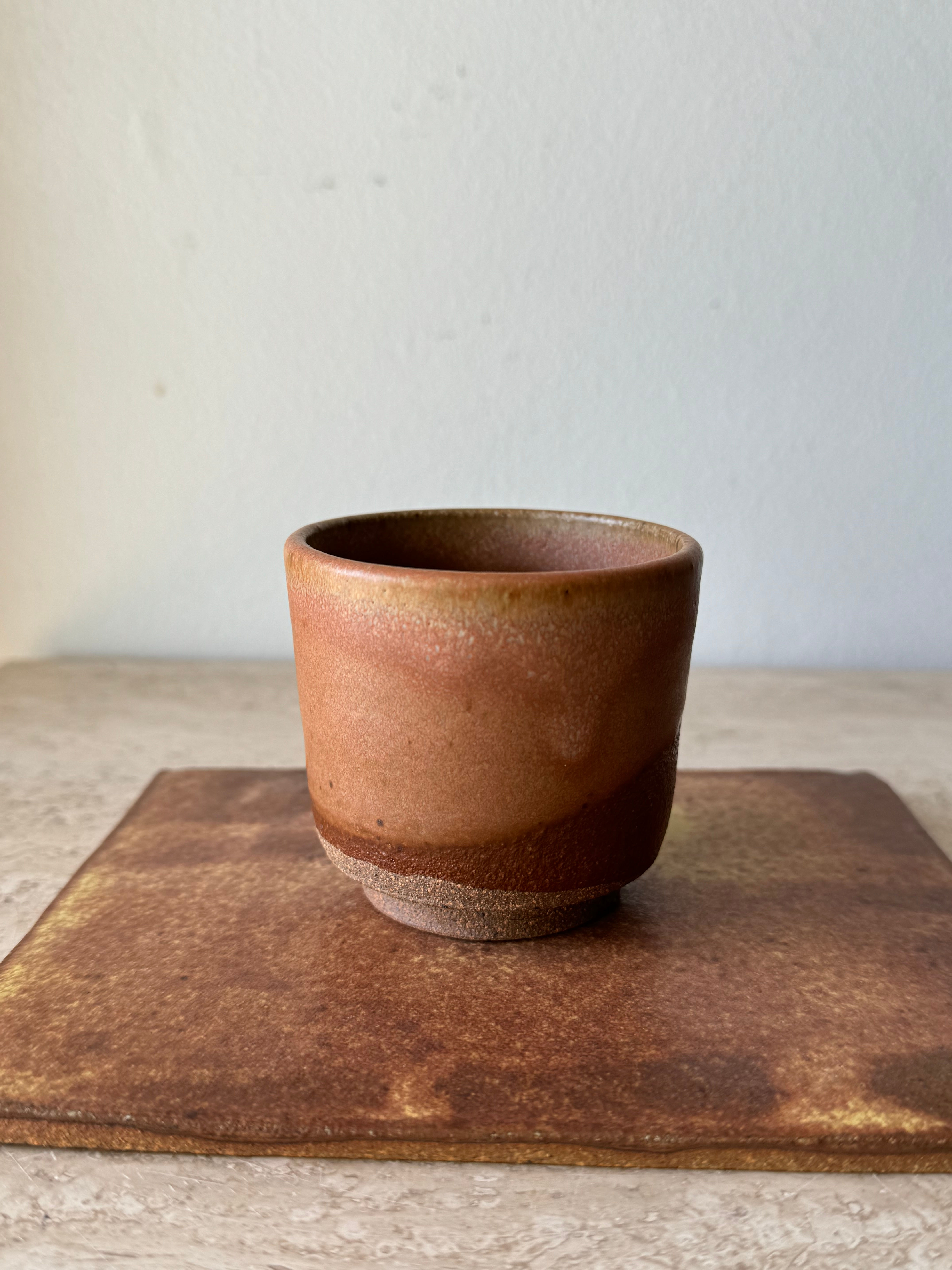 Brown Ceramic Sake Cup