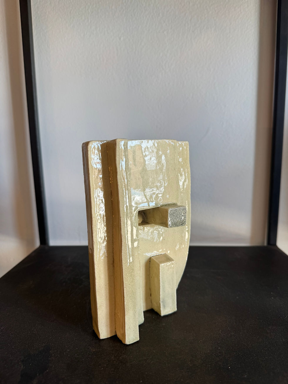 Thumbnail: Cream Cubist Ceramic Sculpture