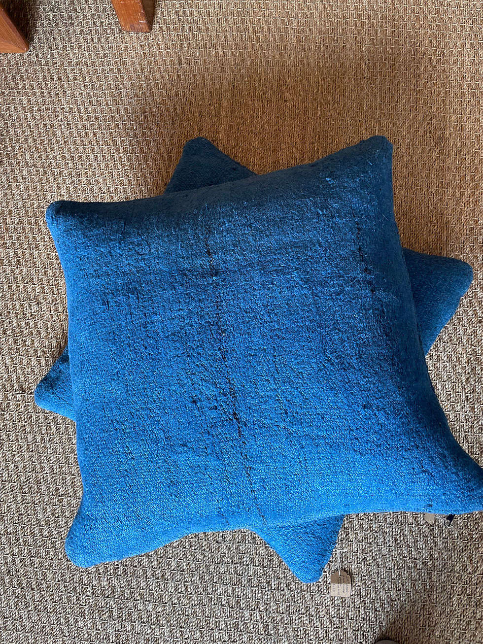 Double Sided Indigo Hemp Pillow