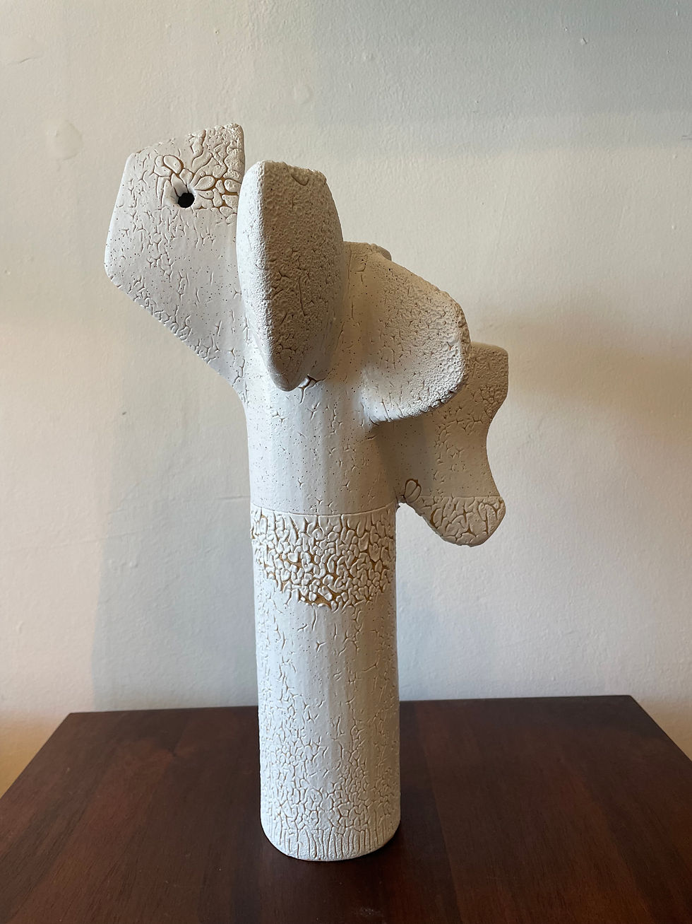 Thumbnail: Tall Crackle Abstract Vase 1 by Olivia Cognet