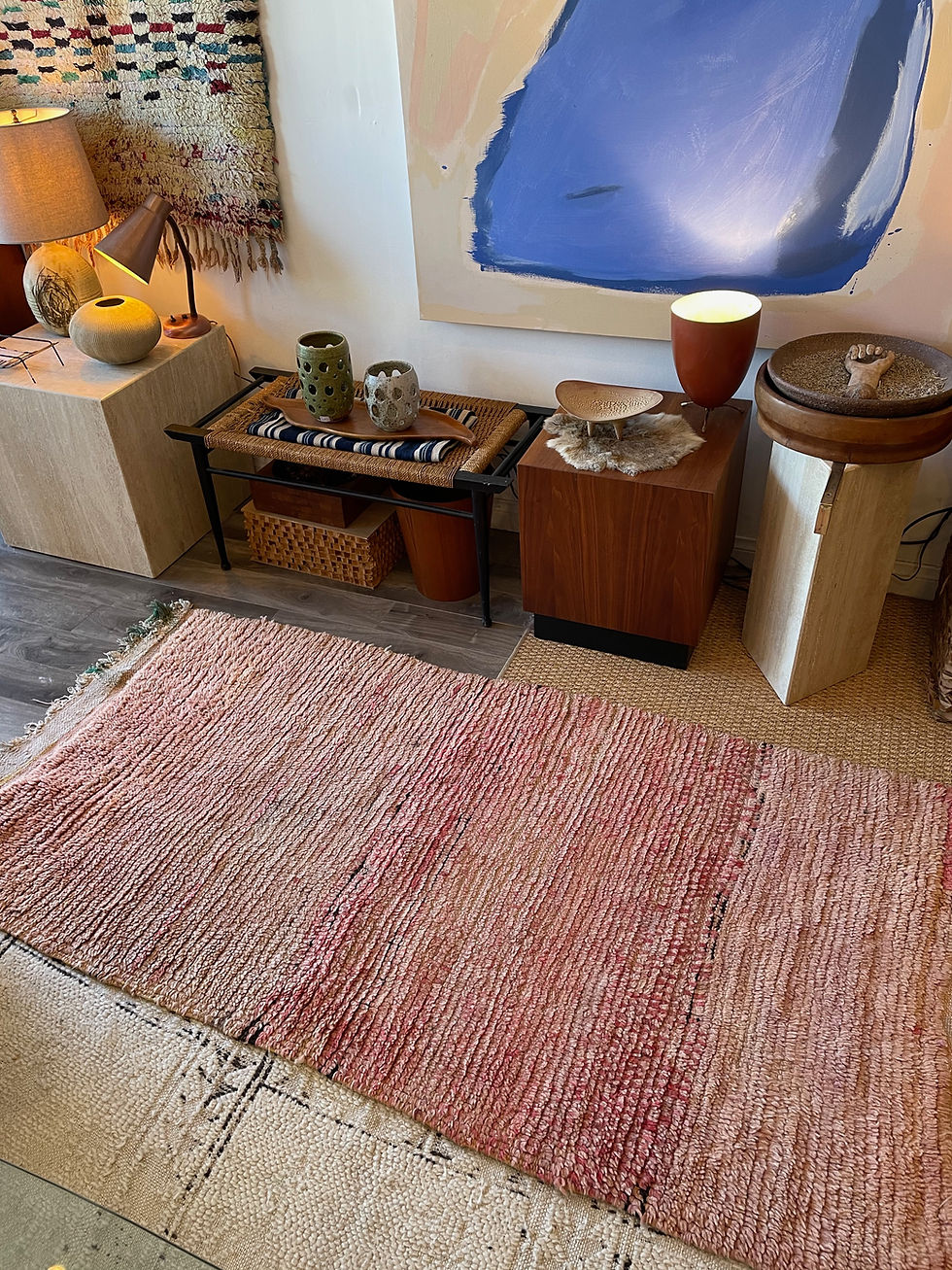 Thumbnail: Beautiful Rare Pink 'Boujad' 1940's Runner