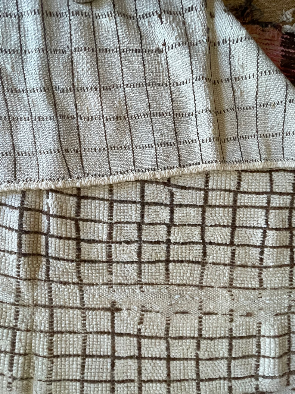 Thumbnail: Large 1940's Beniourian Checkered Rug