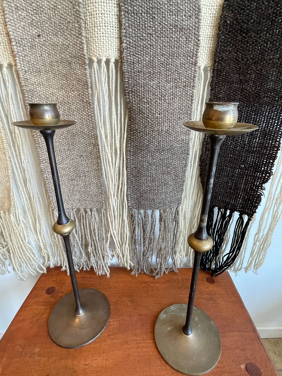 Thumbnail: Pair of Vintage Iron Candleholder