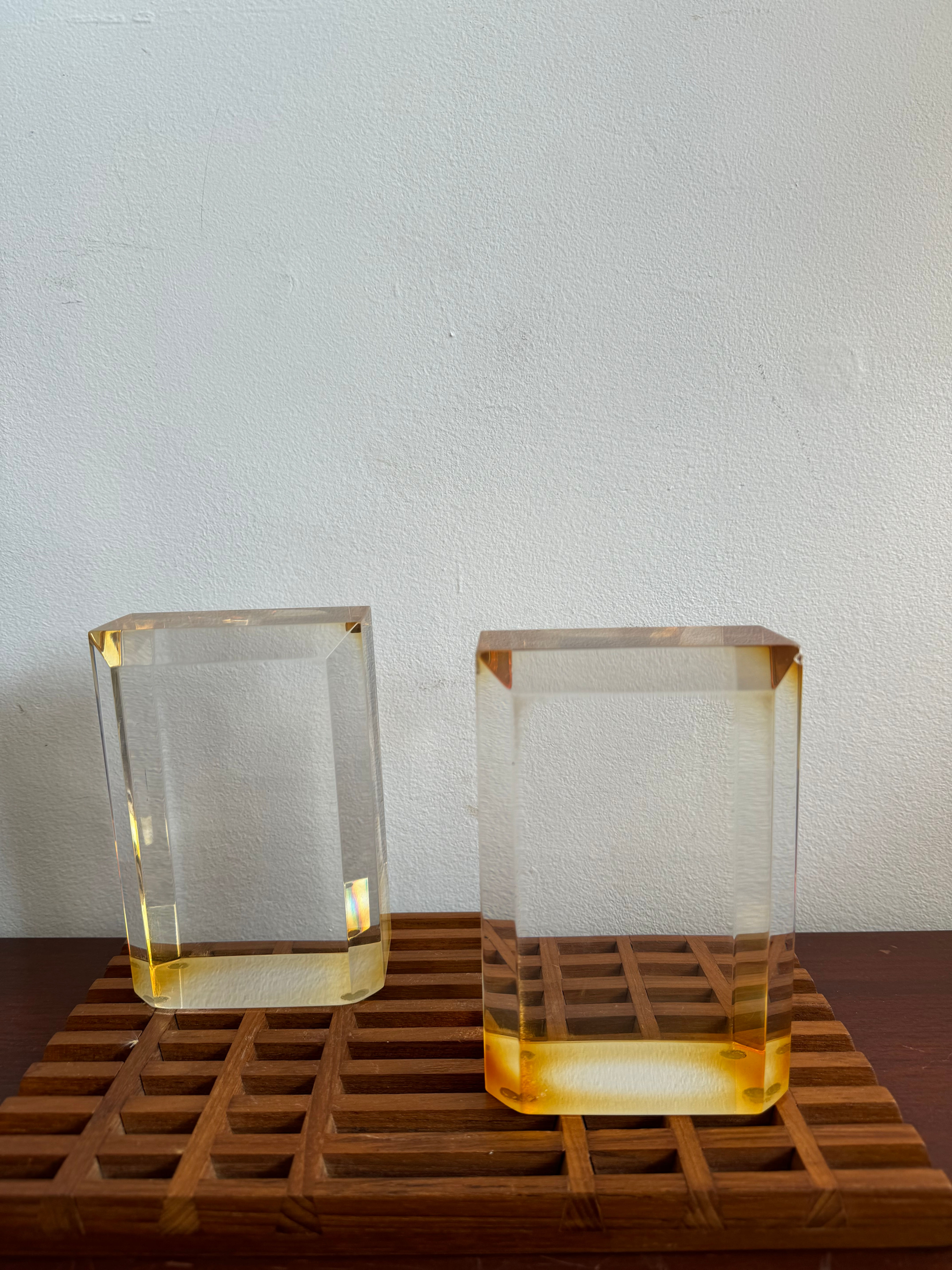 Vintage Italian Lucite Bookends