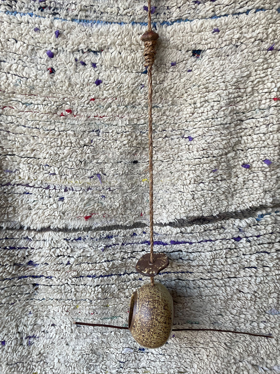 Thumbnail: Brown Ceramic Bird Feeder by Deborah Levin