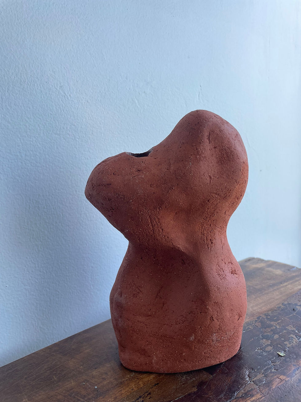 Thumbnail: Red Ceramic Abstract Candle Holder / Object